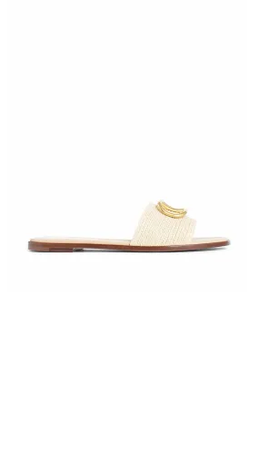 Vlogo Signature Raffia Slide Sandal - Natural