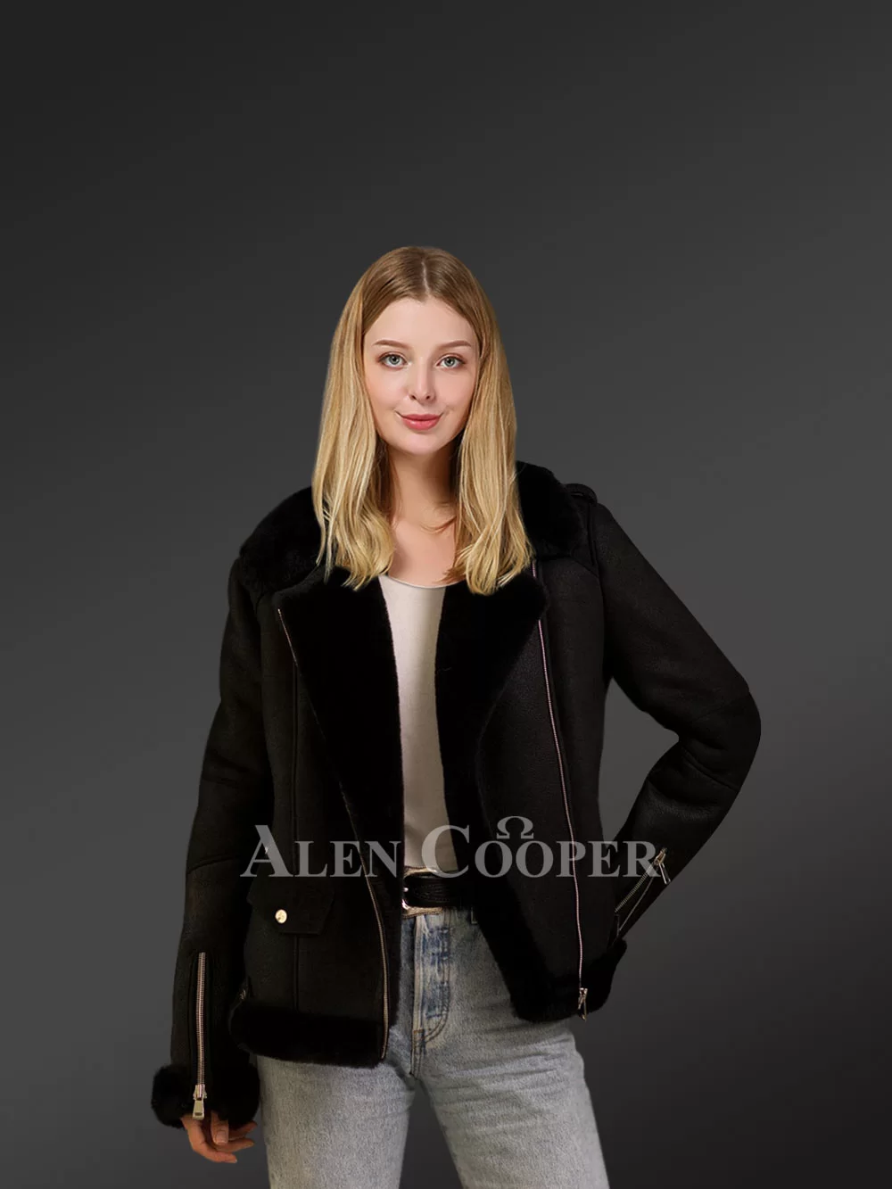 women’s Italian designing shearling coats